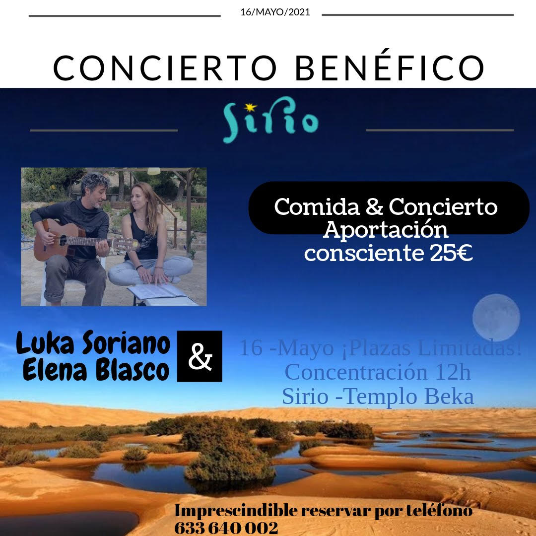Concierto Benefico  Luka Soriano & Elena Blasco - Sirio